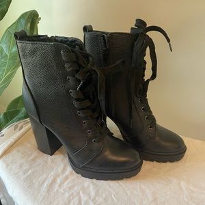 Heeled Combat Boots